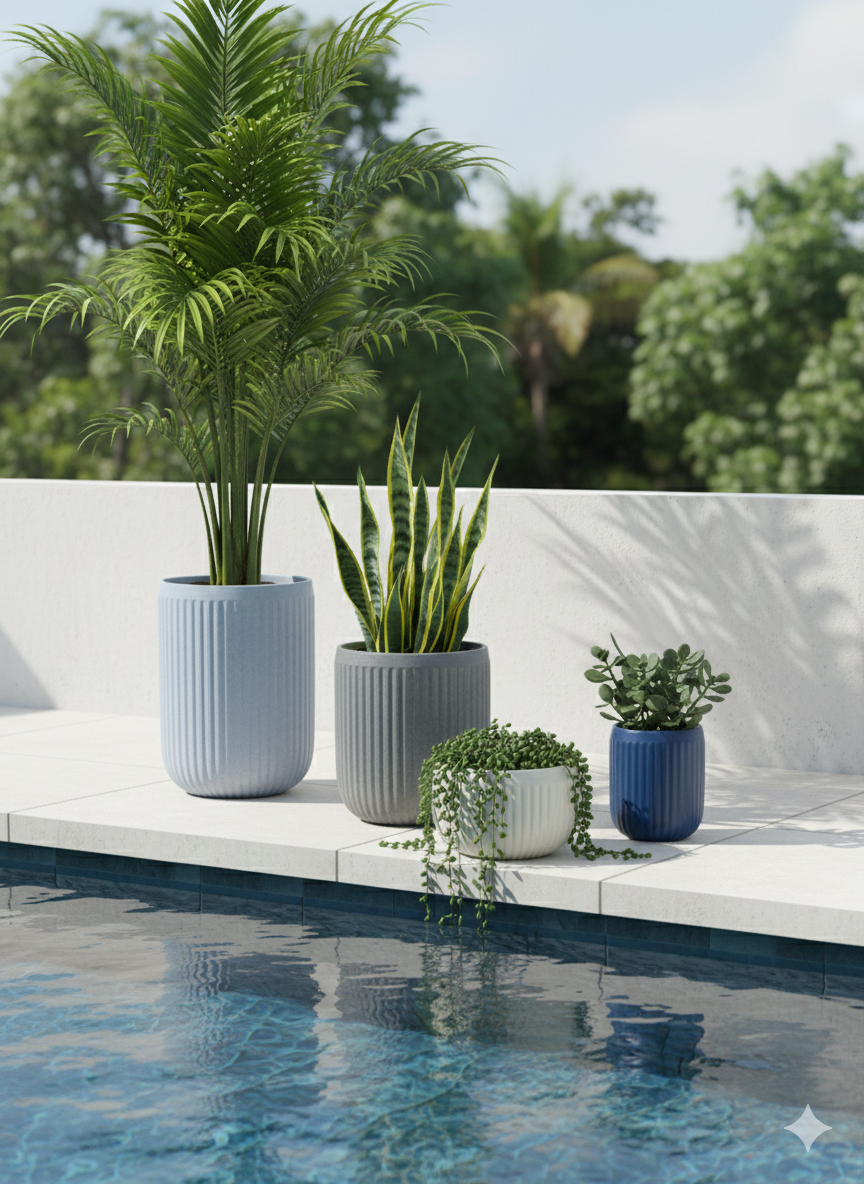 Luxury Ribbed FRP Planters FRA62 - My Store