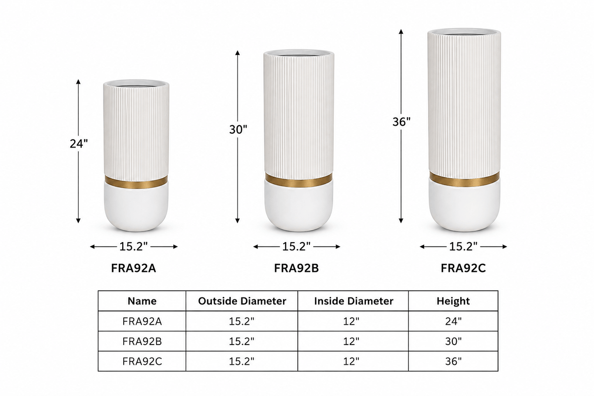 Premium Ribbed Planter with Slits FRA92 - My Store